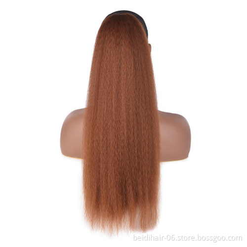 Synthetic Hair Ponytails Extension Afro Yaki Drawstring Curly Hair Ponytail Natural Hair